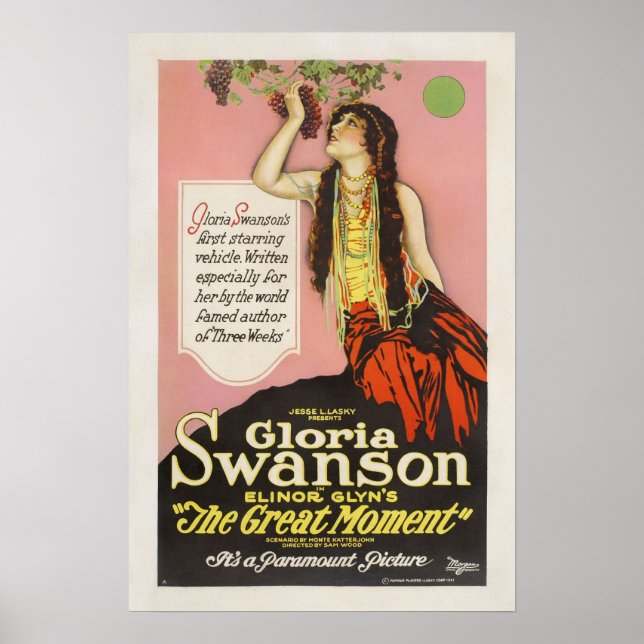 Gloria Swanson Jesse Lasky Movie Poster (Framsidan)