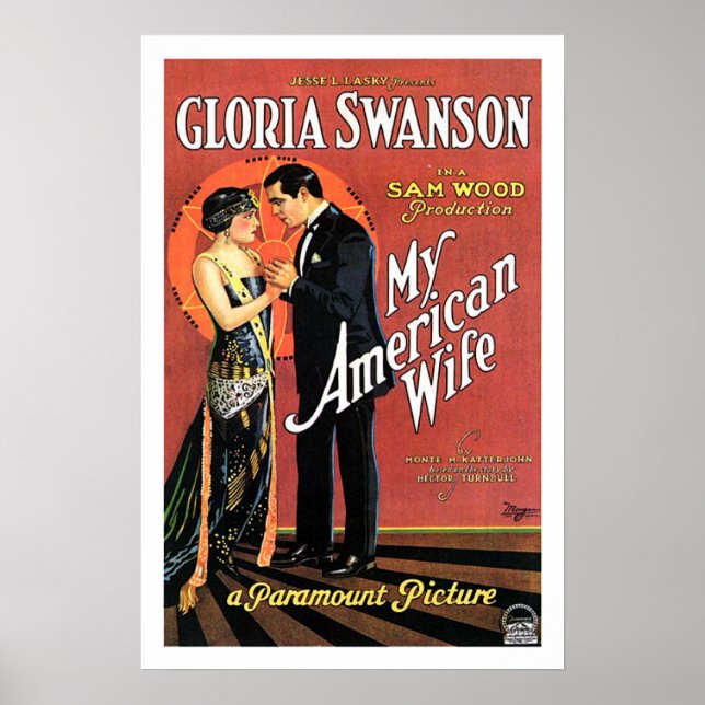 Gloria Swanson My American Makfe Movie Poster (Framsidan)