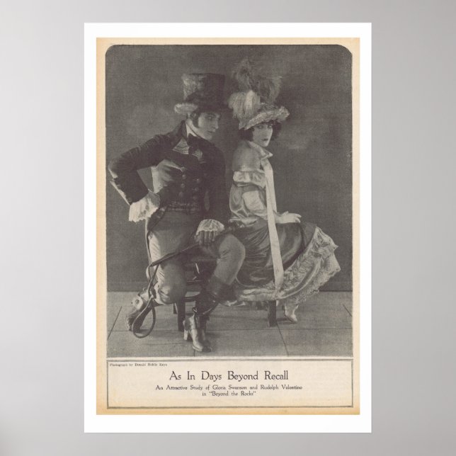 Gloria Swanson Rudolph Valentino Poster (Framsidan)