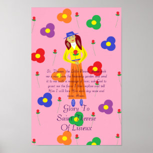 Gloria till Saint Therese av Lisieux Poster