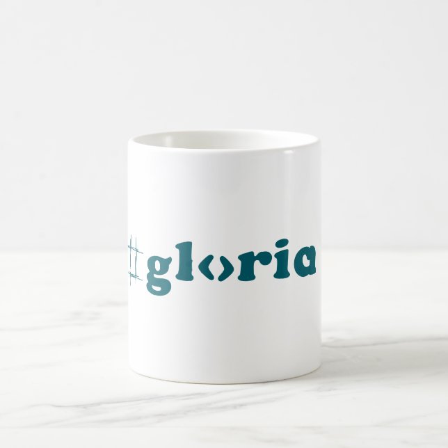 Gloria Typography Coffee Mugg (Center)