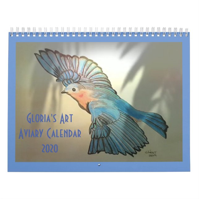 Gloria's Art Aviary Calendar 2020 Kalender (Omslag)