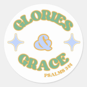 Glories and Grace Sticker, Bubble Brev Sticker Runt Klistermärke
