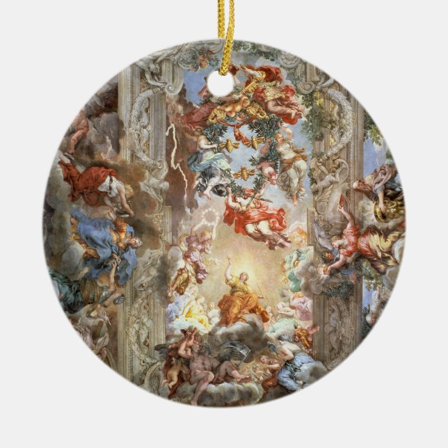 Glorification av regeringstiden av Pope Urban VIII Julgransprydnad Keramik (Framsidan)