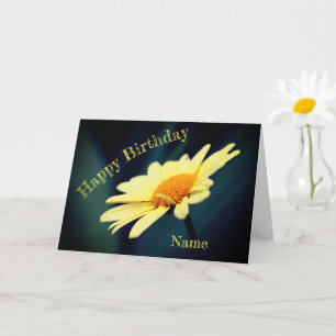 Glorig Daisy Flower Personlig Birthday Kort
