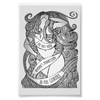 Glorig liten utskrift i Grått Fototryck