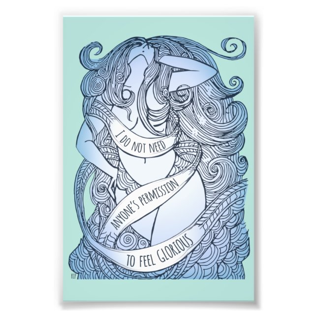 Glorig liten utskrift i Sjölandskap Fototryck (Framsidan)