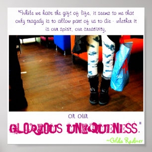 Glorik Uniqueness-citattecken Poster