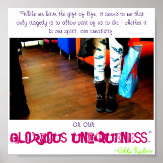 Glorik Uniqueness-citattecken Poster