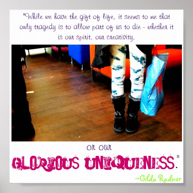 Glorik Uniqueness-citattecken Poster (Framsidan)