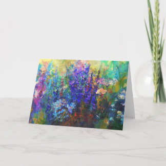 Glorious Garden Flowers Card Old-Fashioned Art Kort