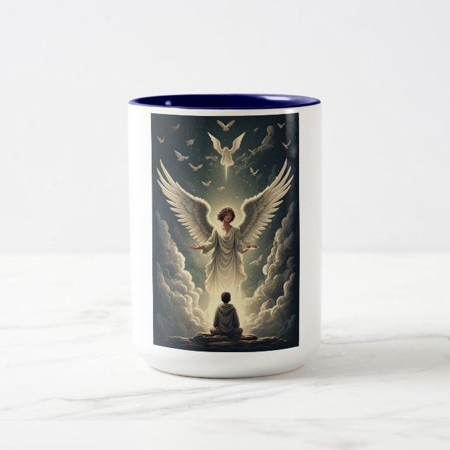 Glorious Heavenly Angels Coffee Mug Två-Tonad Mugg (Center)