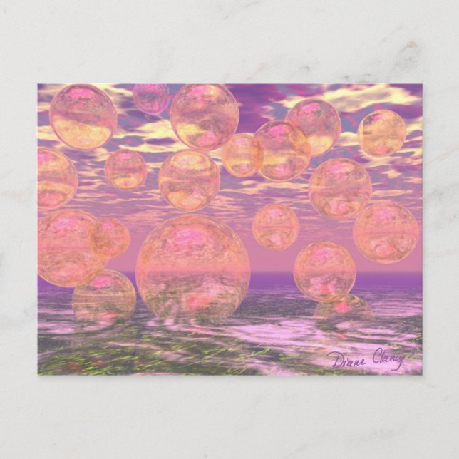 Glorious Himmel - Rosa och Gult Dream Vykort (Framsida)