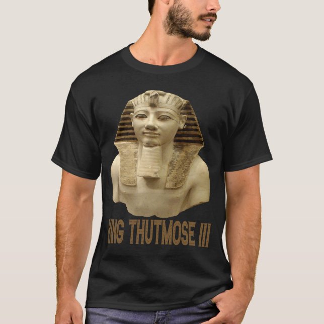 Glorious Kung Thutmose III Pharaoh av gammal Egypt T Shirt (Framsida)