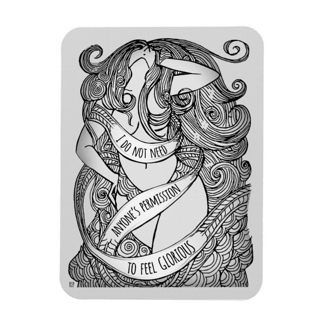 Glorious Magnet in Grått (Vertikal)