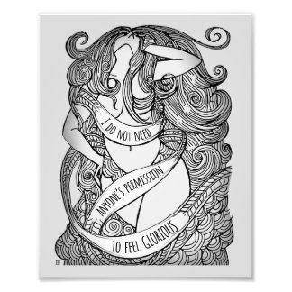 Glorious Medium Print in Grått Fototryck