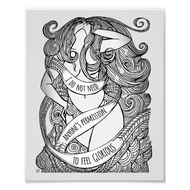 Glorious Medium Print in Grått Fototryck (Framsidan)