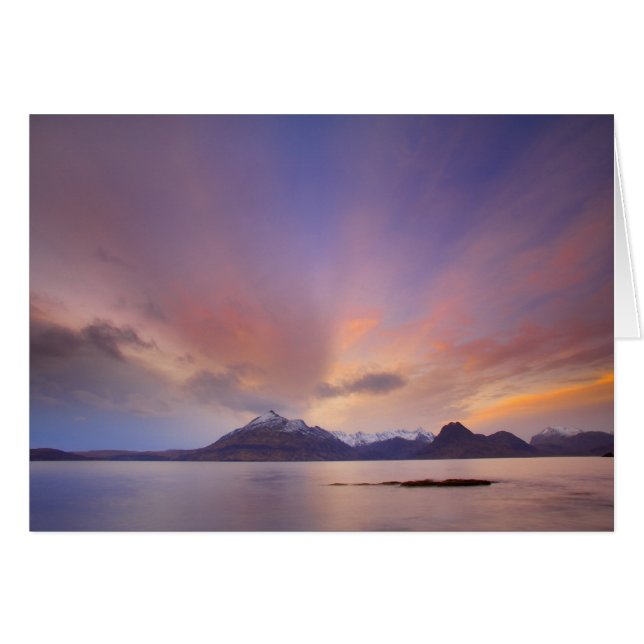 Glorious Morgon på Elgol Hälsningskort (Framsidan Horizontal)