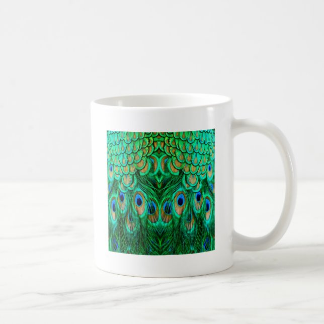 Glorious Peacock Feathers Kaffemugg (Höger)