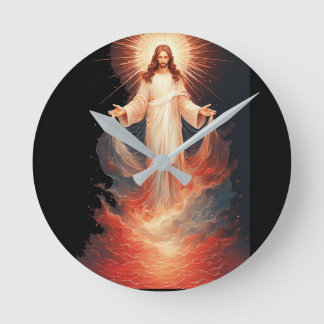 Glorious Risen Christ Christian Wall Clock Rund Klocka