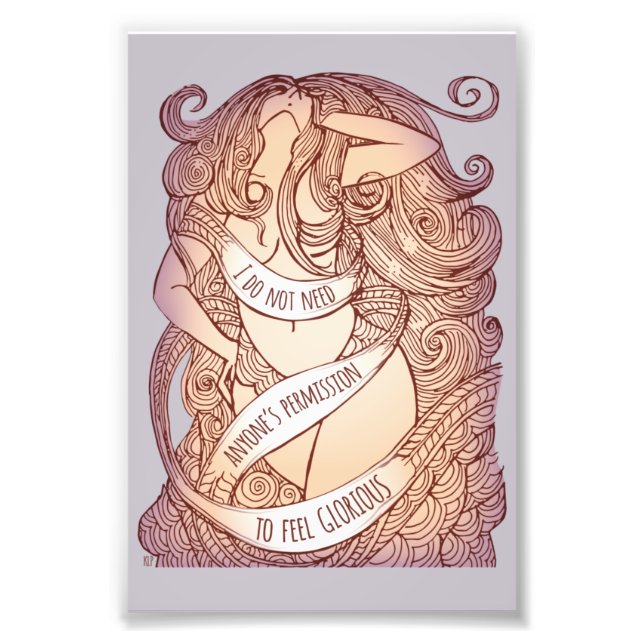 Glorious Small Print in Lilac Fototryck (Framsidan)