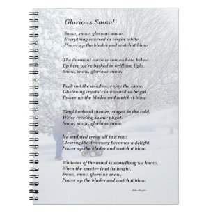 Glorious Snö Säsong Dikt Anteckningsbok