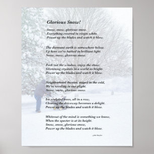 Glorious Snö Säsong Dikt Poster