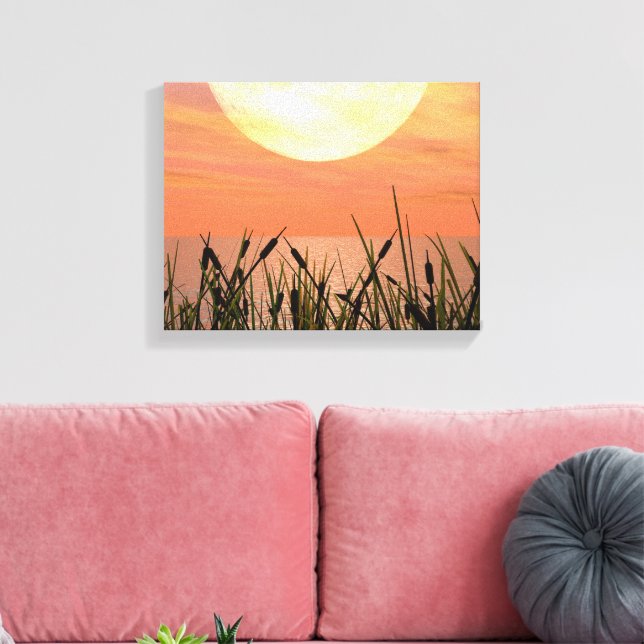 Glorious Sunset - Digital Art Kanvastryck (Insitu (Vardagsrum))