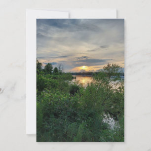 Glorious Sunset on Sjö Ontario Blank Card