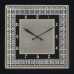 Gloriskt Art Deco Fyrkantig Klocka<br><div class="desc">Jag älskade att skapar väggklockan. Jag använde konst deco mönster för gräns och lade till en smart svart ruta för centrum och andra inslag för att göra den här vackra väggklockan. Jag hoppas att du gillar det lika mycket som jag. Det här skulle återigen göra kostym till de flesta hem...</div>
