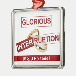 Gloriskt avbrott: en gyllene början julgransprydnad metall