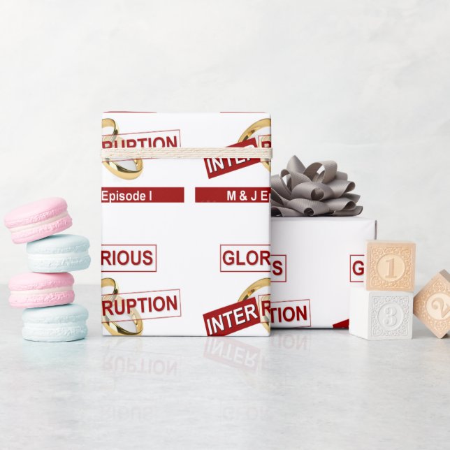 Gloriskt avbrott: en gyllene början presentpapper (Baby Shower)