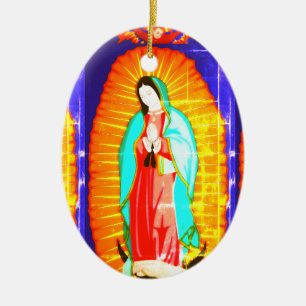 Gloriskt för Dam i Guadalupe Ceramic Ornament