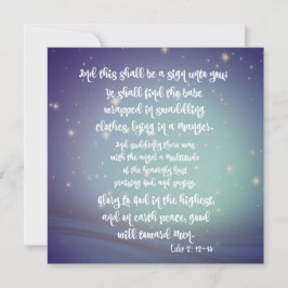 Gloriskt för Gud i de högsta Luke-julkorten