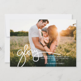 Gloriskt för Gud i den högsta fotohandskriven Julkort