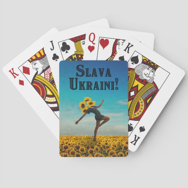 Gloriskt för Ukraina! Slava Ukrainini! Casinokort (Baksidan)