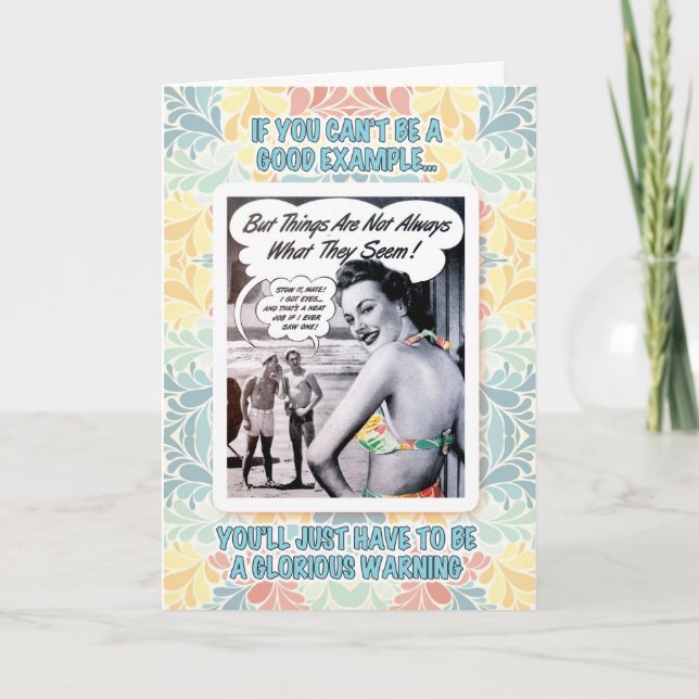 Gloriskt varnande födelsedag kort (Framsida)