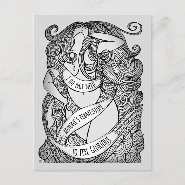 Gloriskt vykort i Grått (Framsida)