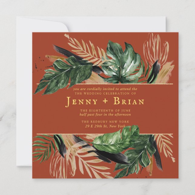 Glorrik sommargrönska | Boho botanisk bröllopsdeko (Framsida)