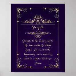 Glory Be Catholik Prayer Christian Poster