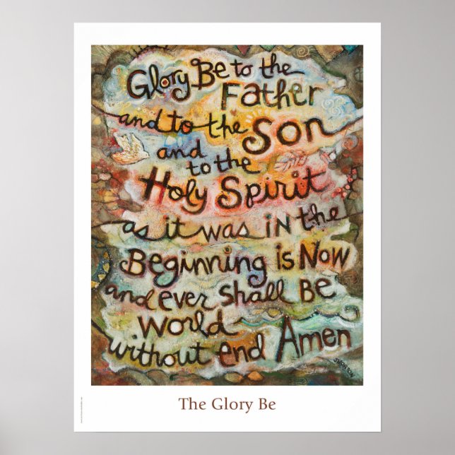 Glory Be Prayer poster för katolska klassrum (Framsidan)
