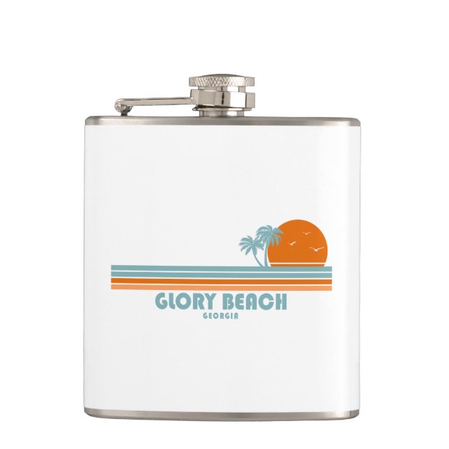Glory Beach Georgia Sol Palmträd Fickplunta (Framsidan)
