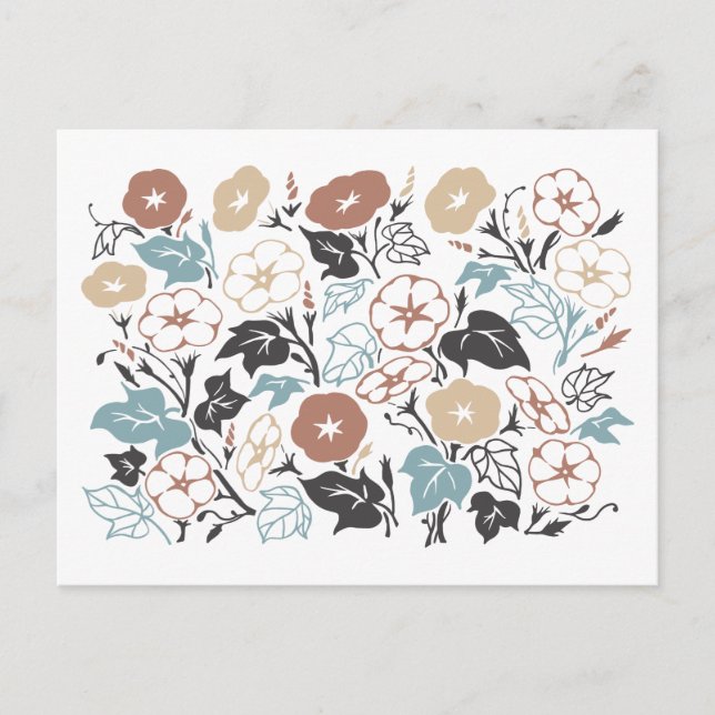 Glory Garden Postcard för sommarmorgon Vykort (Framsida)