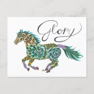 Glory Horse av Sherry Jarvis Vykort