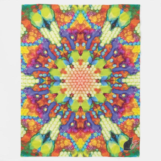 Glory Kaleidoscope Fleece Blanket (Framsidan)