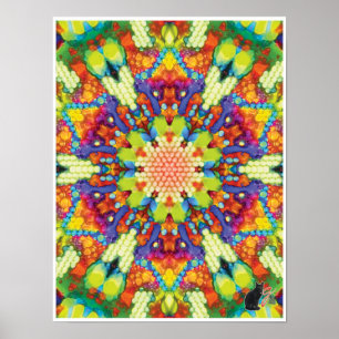 Glory Kinetic Collage Kaleidoscope Poster