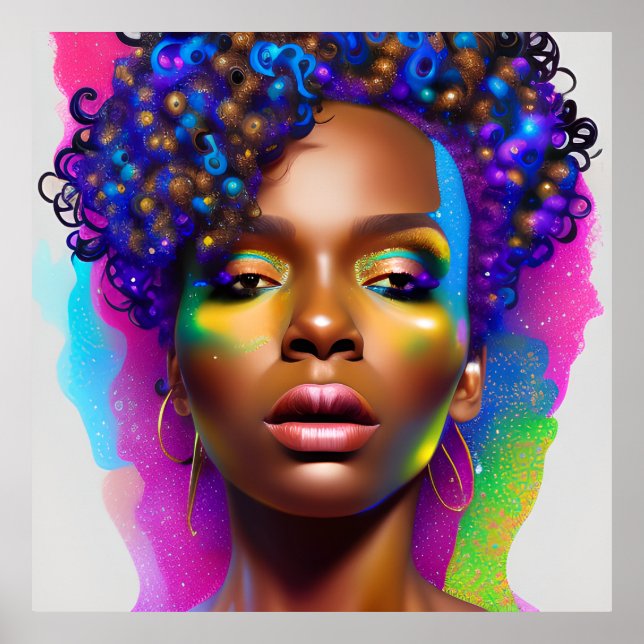 Glory krona. African Women Black Melanin Sista Poster (Framsidan)
