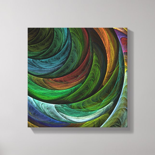 Glory Modern Abstrakt Art Mönster Black and White Canvastryck (Framsida)