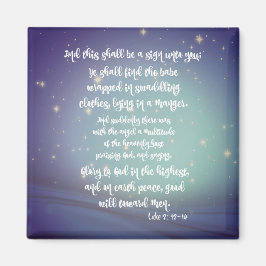 Glory mot Gud Luke Bible Verses jul Magnet