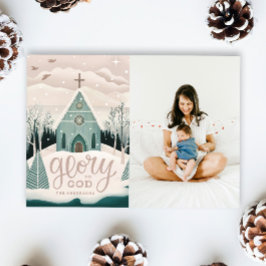 Glory mot Gud | Religiösa Julkyrkan Photo Julkort